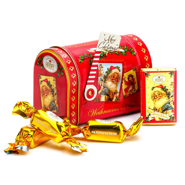 Boîte aux lettres de Noël remplie de chocolats - Confiserie Heidel