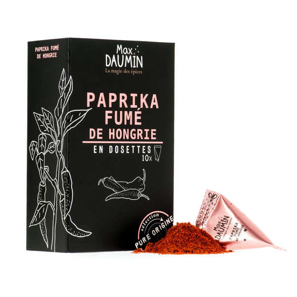 10 dosettes de Paprika Fumé de Hongrie - Boite de 10 berlingots