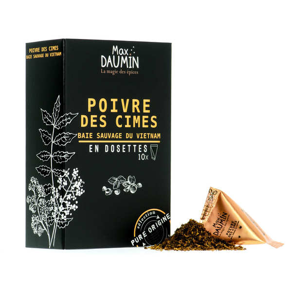 10 berlingots de Poivre des Cîmes du Vietnam - Boite de 10 berlingots