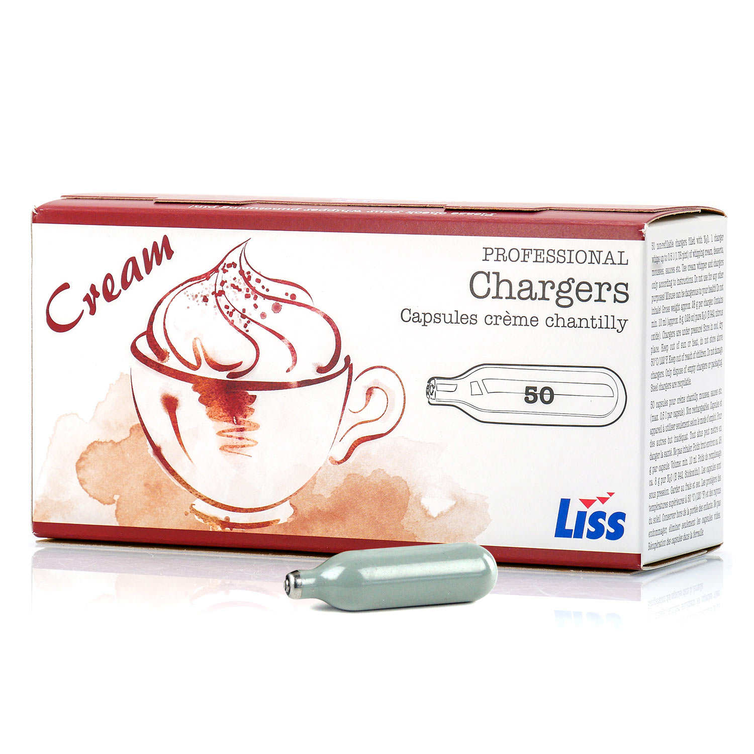 50 cartouches de gaz pour siphon chantilly Liss (8g de N2O) Liss — free download
