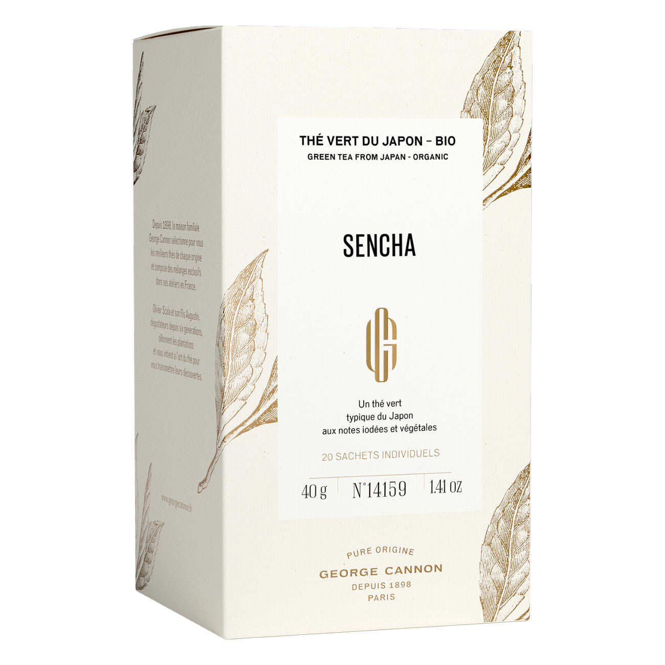 Organic Sencha green tea from Japan - individual bags - George Cannon