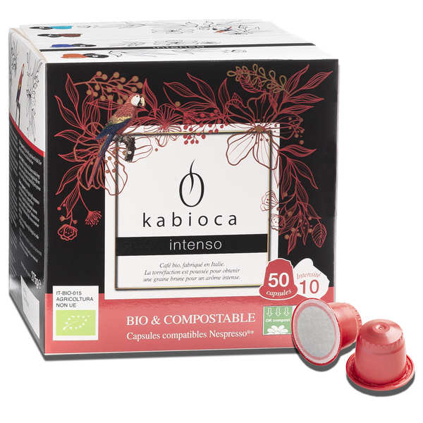 Organic Intenso coffee - Nespresso® compatible capsules - Kabioca