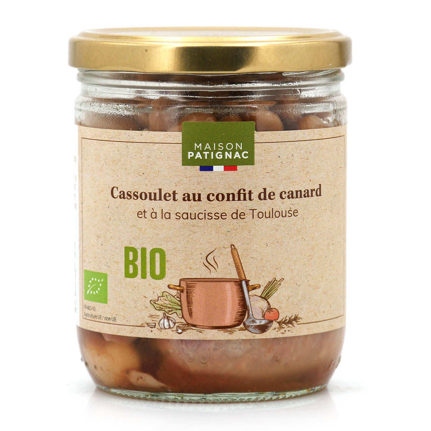 Cassoulet Bio Au Confit De Canard Et à La Saucisse De Toulouse Maison Patignac