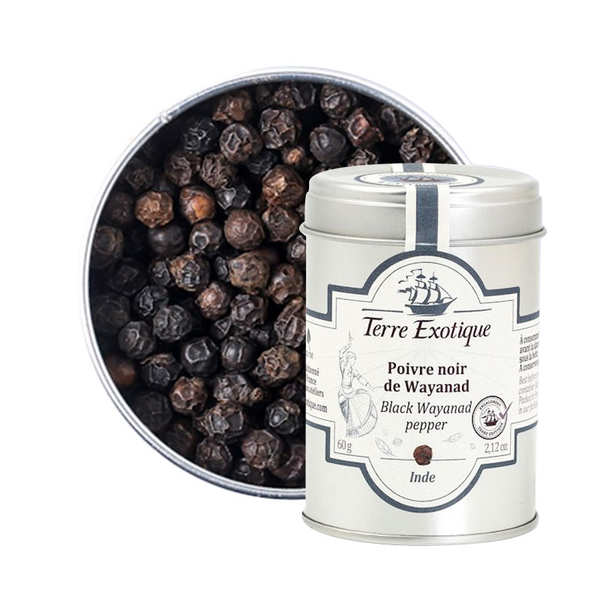 Poivre noir de Wayanad (Inde) - Pot de 60g