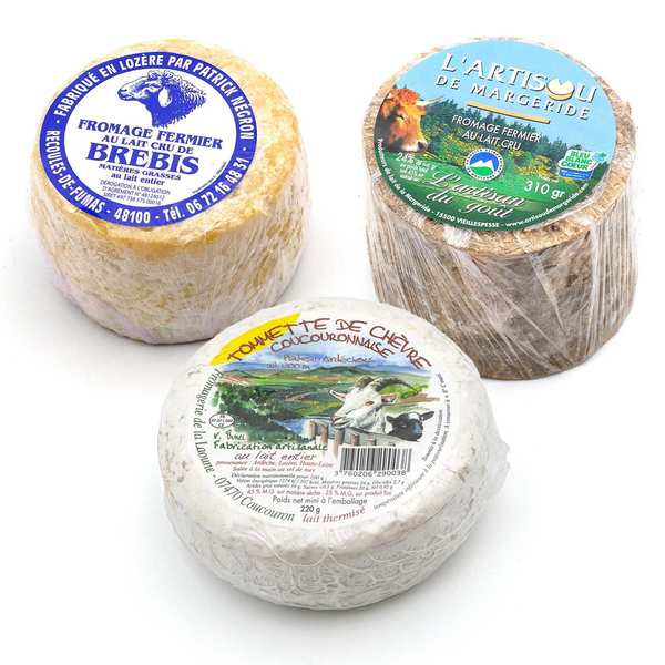 Pack Of 3 Cheeses Goat Sheep And Cow