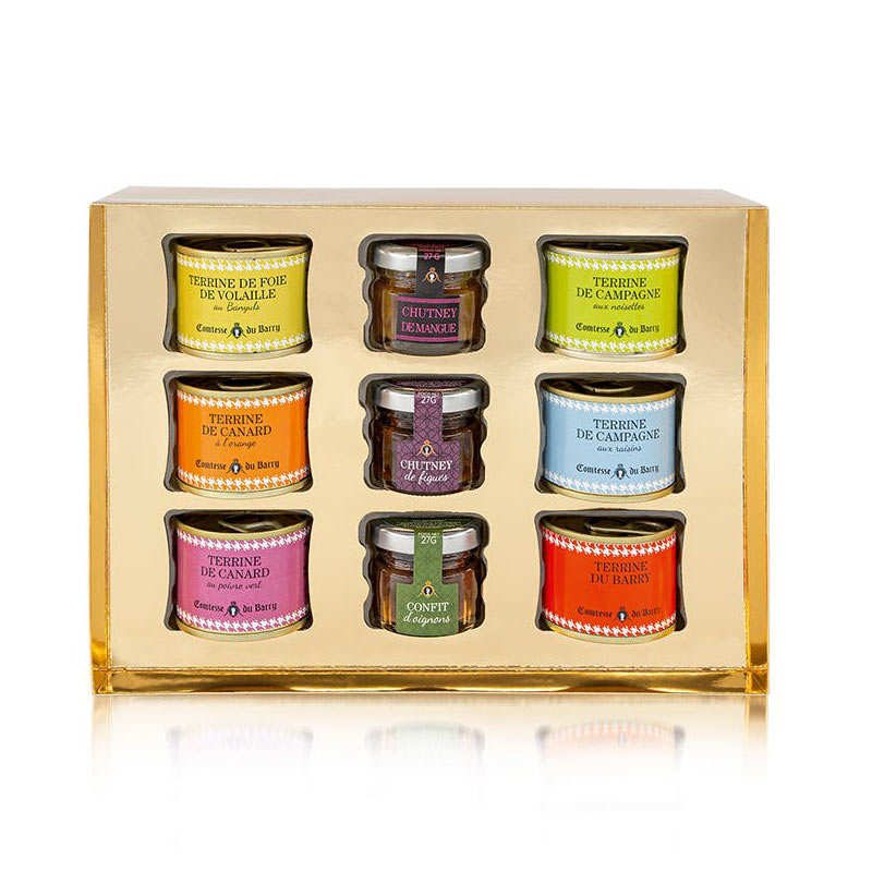 Coffret 6 terrines et 3 chutneys Comtesse du Barry Comtesse du Barry