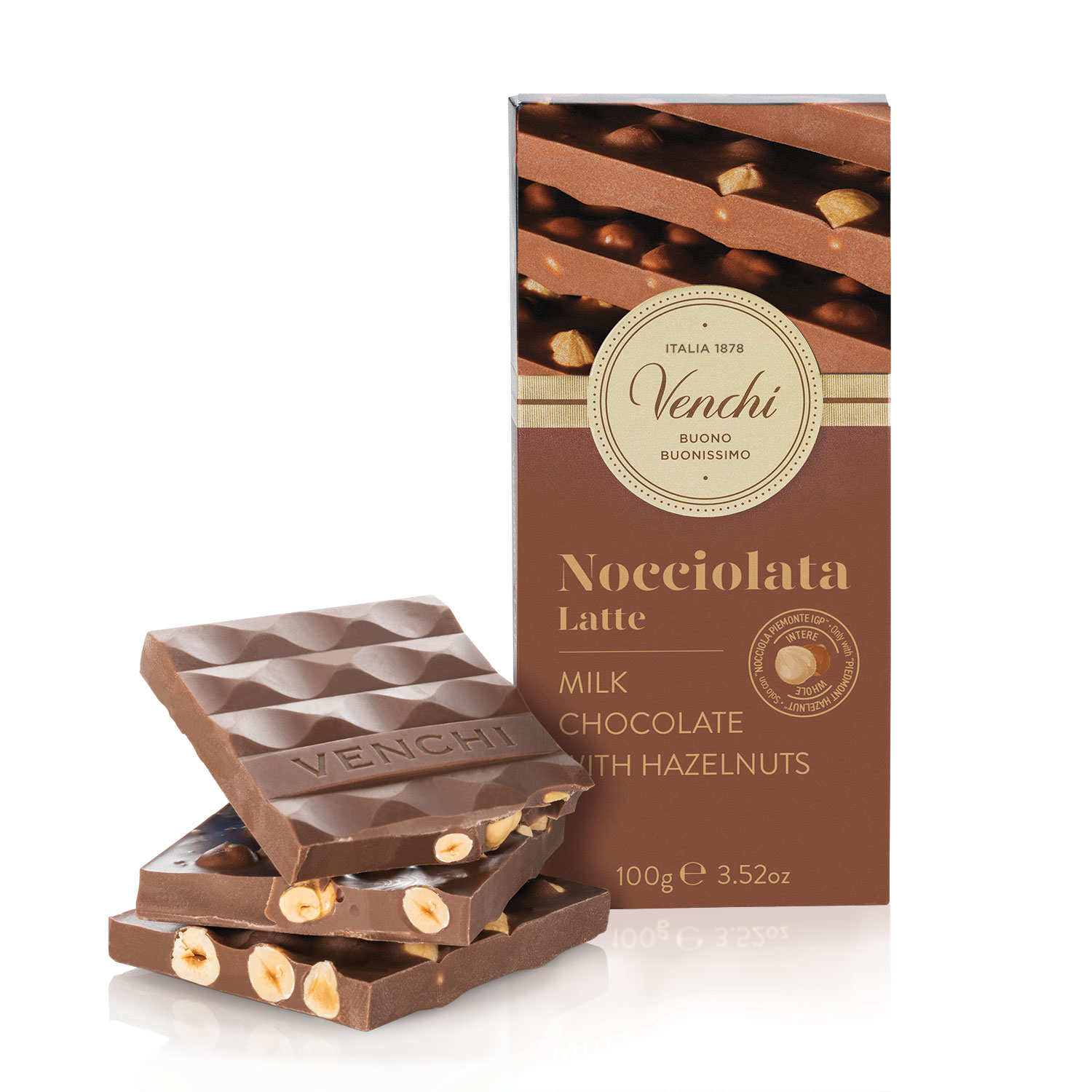 Milk Chocolight Tablet with nuts without added sugar - Venchi