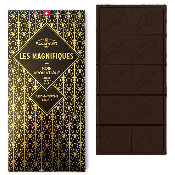 Dark Swiss Chocolate Bar 75% - The Magnificent - Favarger