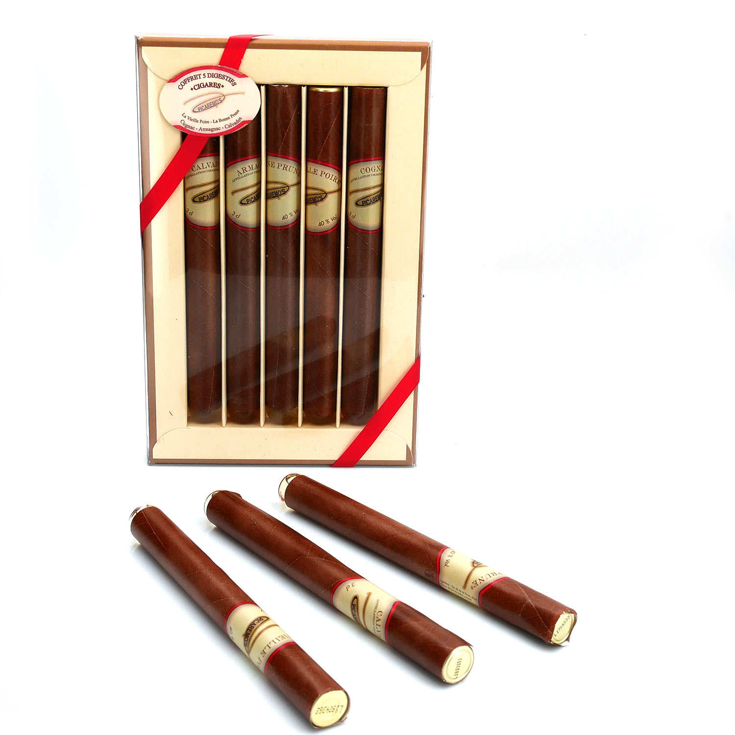 Case of 5 Assorted Cigars Filled With French Spirits Distillerie Paul