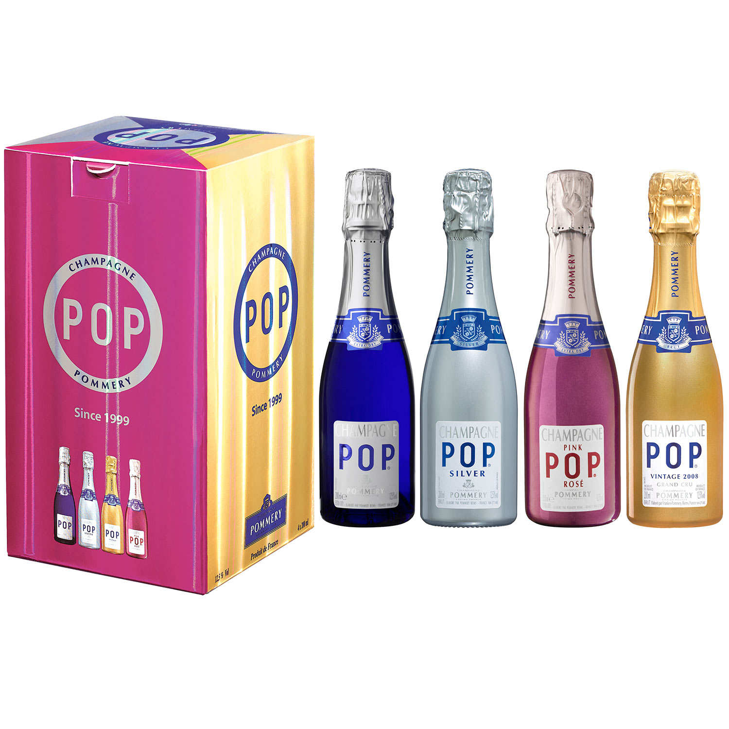 Champagne Pop Pommery 4 Quarts Assortis - Pommery