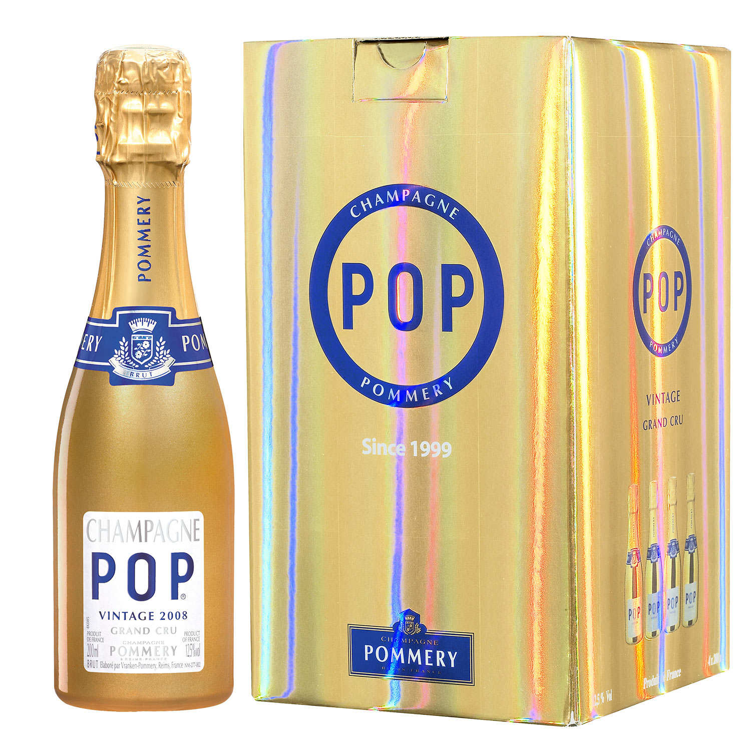 Champagne Gold Pop Vintage Pommery étui 4 Quarts - Pommery