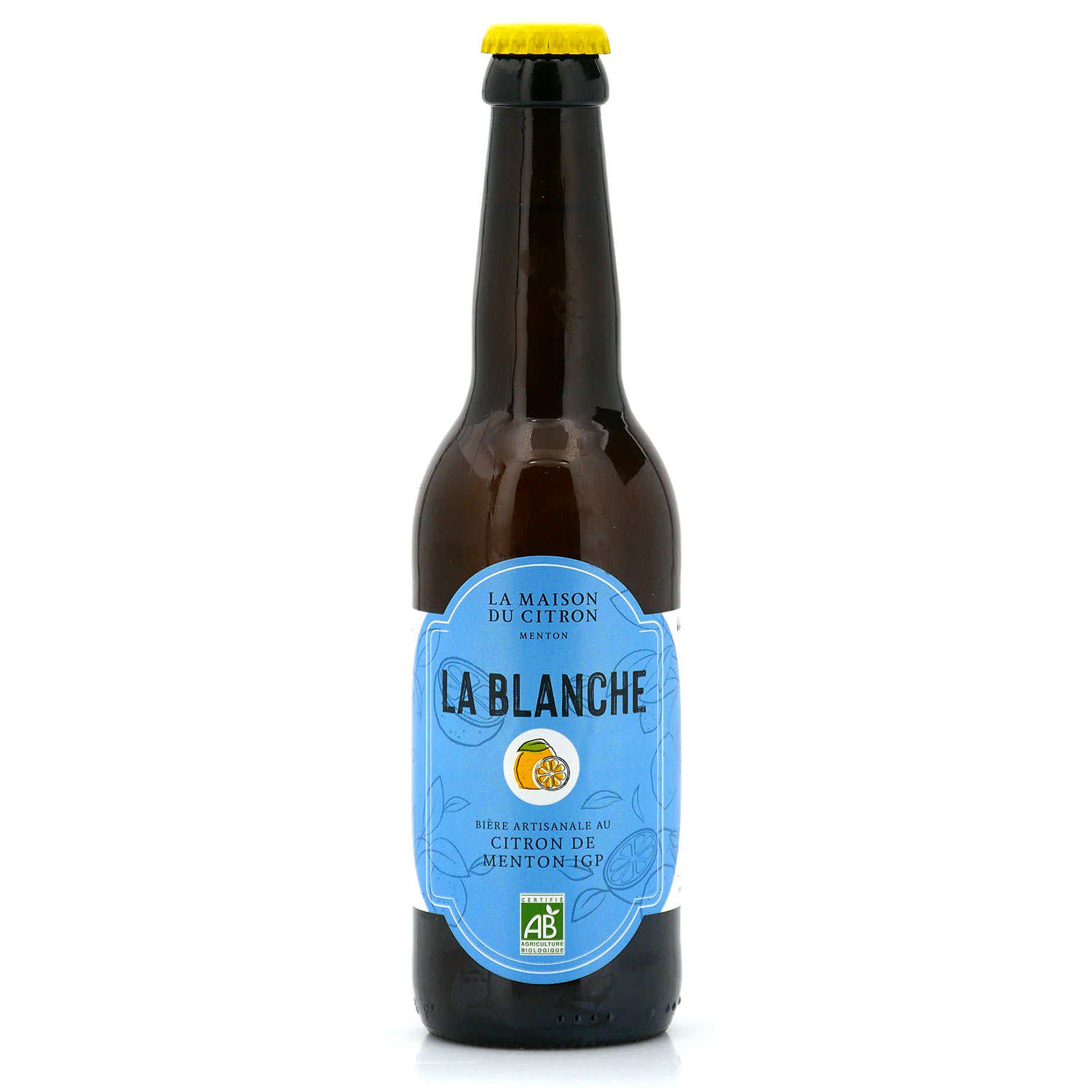 Organic White Beer With Lemon Of Menton - Maison Gannac