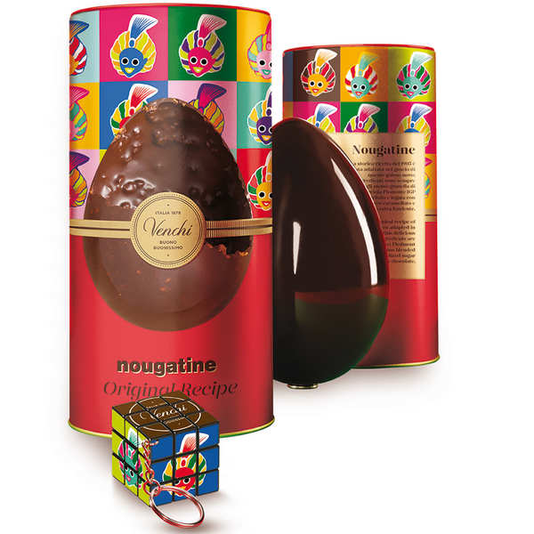 Nougatine egg dark chocolate and Piedmont hazelnuts Venchi