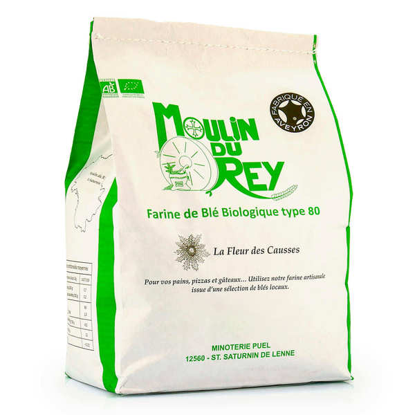 Farine de blé Fleur des Causses bio - T80 - Sac de 10kg