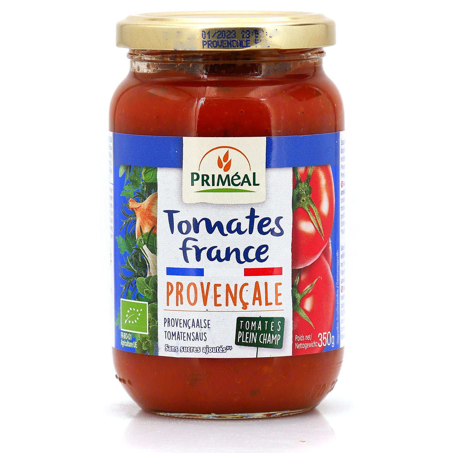Sauce tomates de France bio à la provençale Priméal