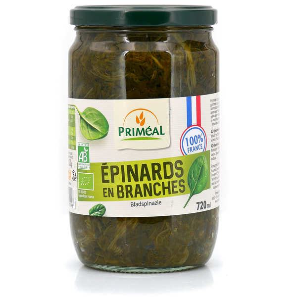 Organic spinach from France Priméal
