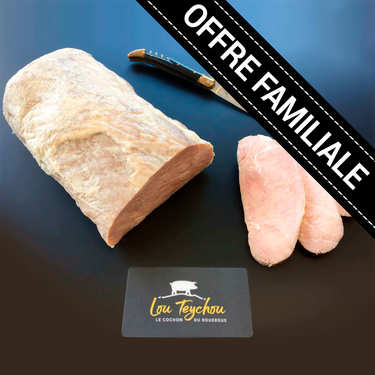 Rôti de porc Lou Teychou, Le Cochon du Rouergue® cuit à basse température Rôti de porc Lou Teychou, Le Cochon du Rouergue® cuit à basse température