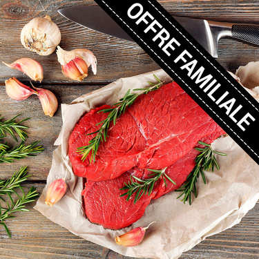 Offre familiale : Steaks extra Bousquet de boeuf du Massif Central Offre familiale : Steaks extra Bousquet de boeuf du Massif Central