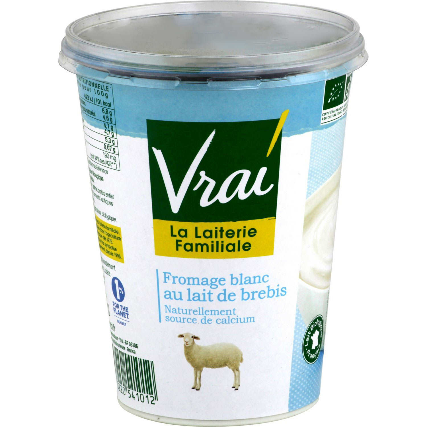 Fromage Blanc Bio Au Lait De Brebis Vrai 