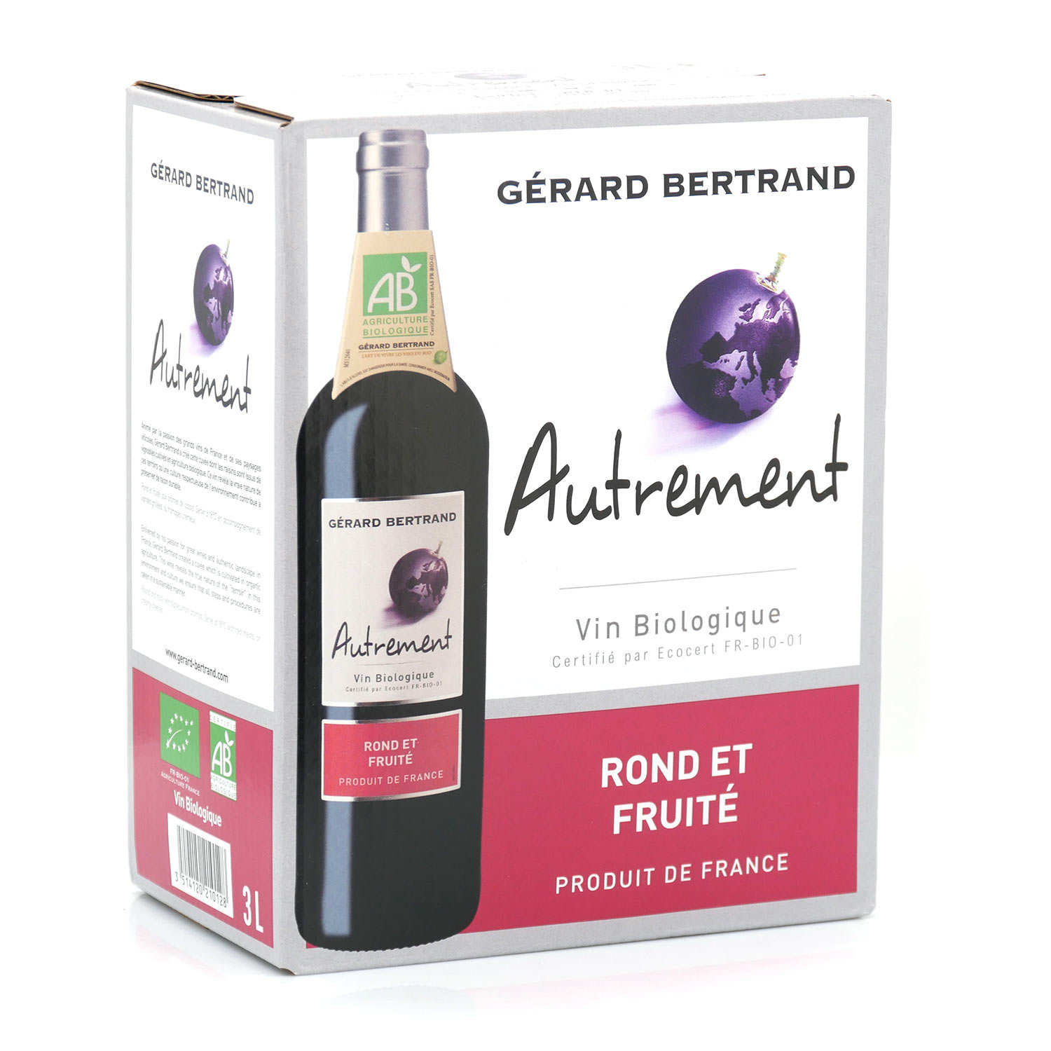 Autrement Organic Red Wine In 3l Bag In Box Gerard Bertrand 2966