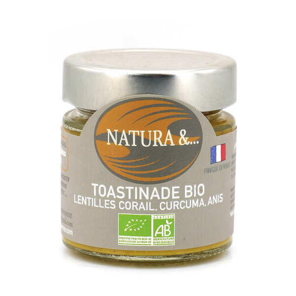 Organic and vegan toastinade with coral lentils, turmeric and aniseed -  Natura &