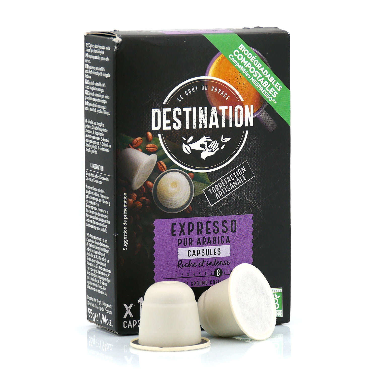 Café bio et équitable Expresso, capsules compatibles Nespresso® - Force  8/10 - Origines Tea and Coffee