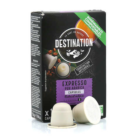 Organic and trade Expresso coffee - Nespresso® compatible capsules - Strength 8/10 - Origines and Coffee