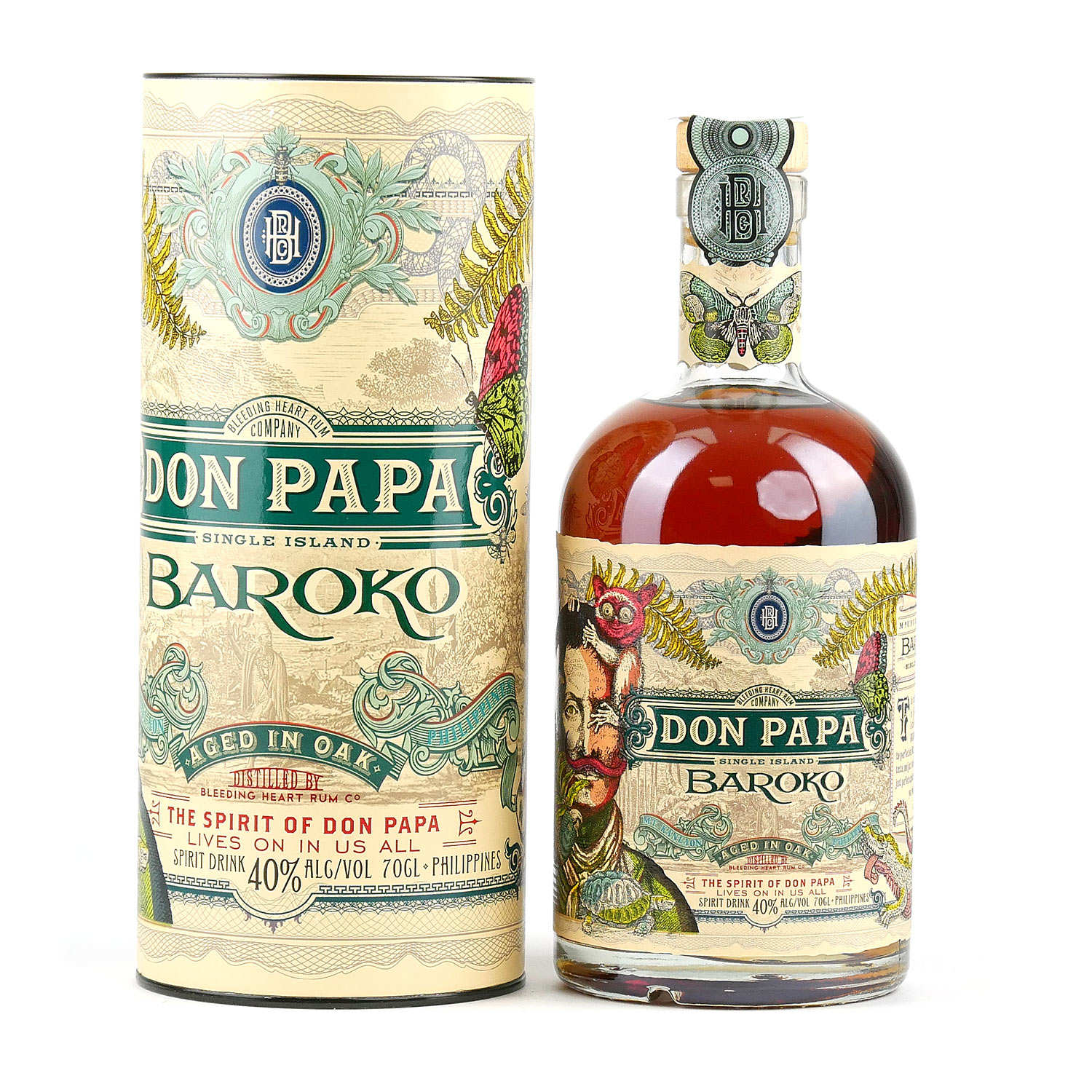 Don Papa Braoko Spiced Rum 40% - Bleeding Heart Rum Company