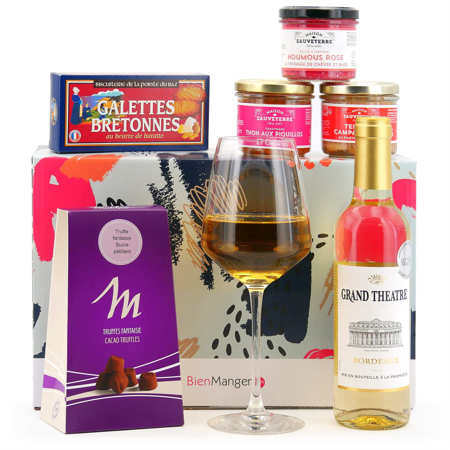 Féerie gift box with Bordeaux Wine BienManger Paniers Garnis