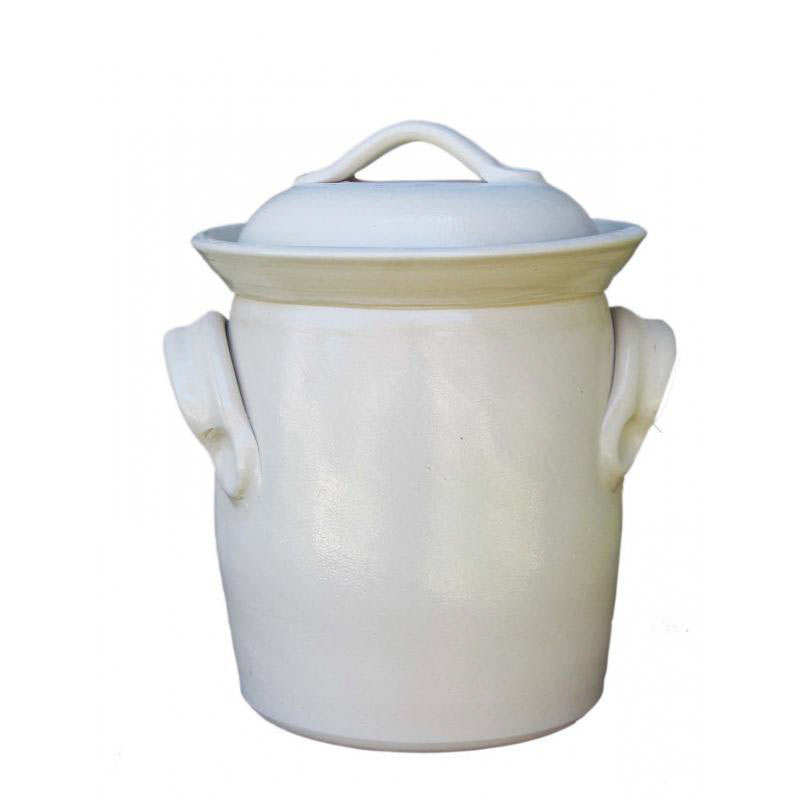 KOTARBAU® Pot à fermentation en terre cuite avec couvercle 2,7 l 