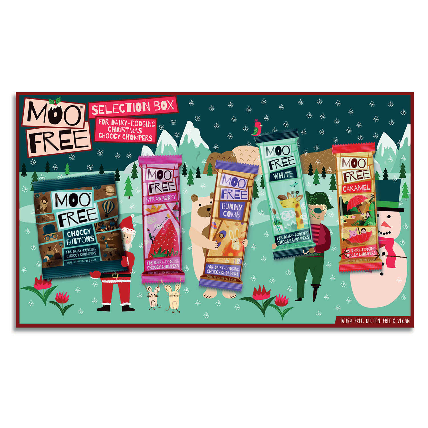 Moo Free Selection Box Lactose and Gluten Free Chocolates Moo Free