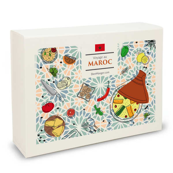 Boite cadeau rectangle aimantée Voyage au Maroc - La boîte vide décorée 34x25x11 cm
