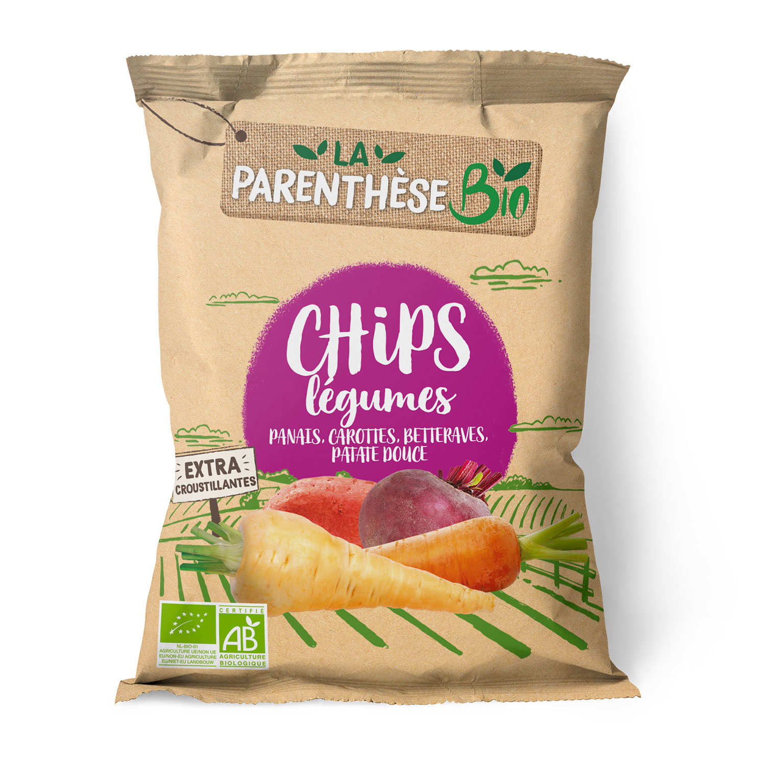 Organic vegetable crisps La Parenthèse Bio