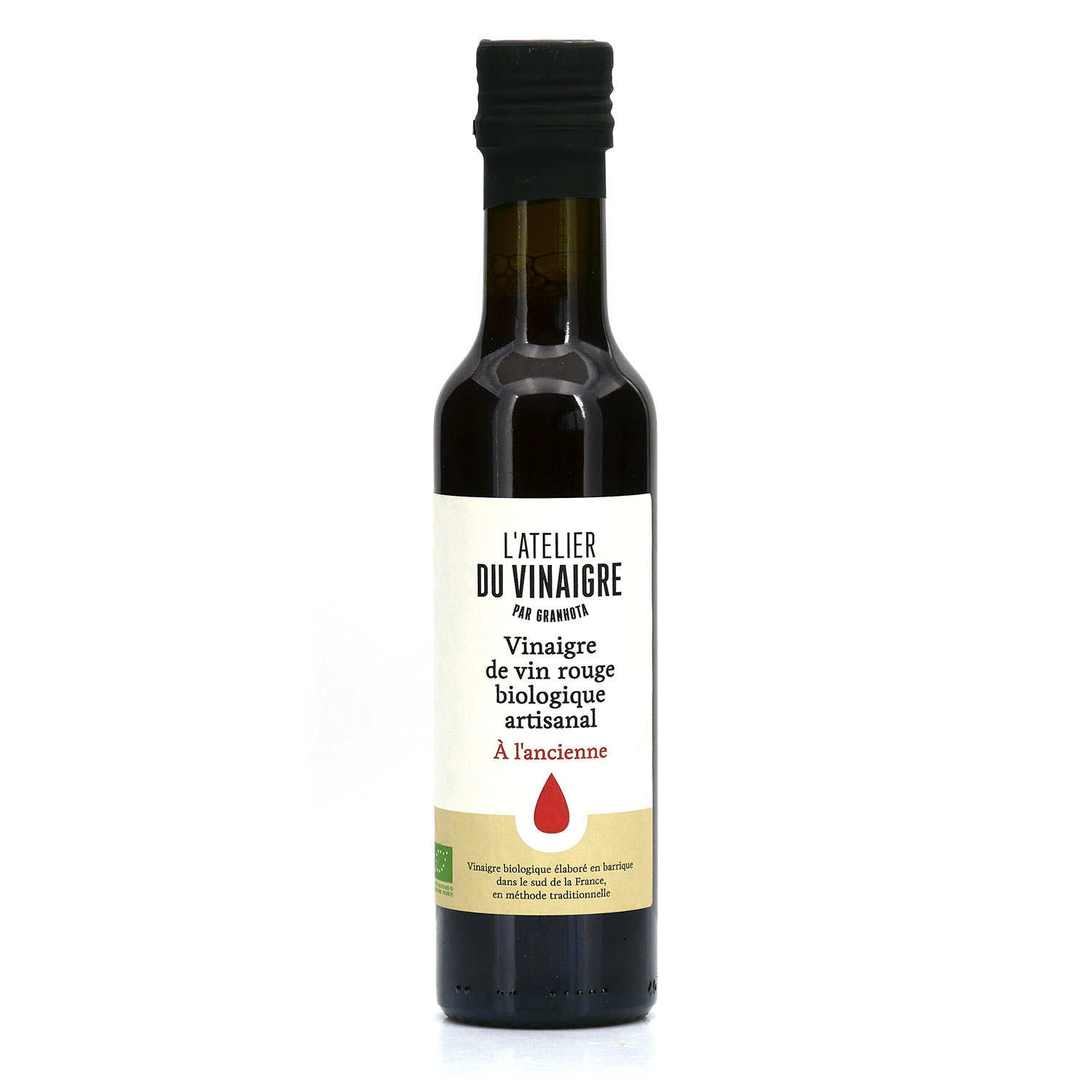 Vinaigre de vin rouge français bio et artisanal L