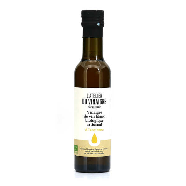 Vinaigre de vin blanc français bio et artisanal - L' Atelier du Vinaigre - La bouteille de 250ml