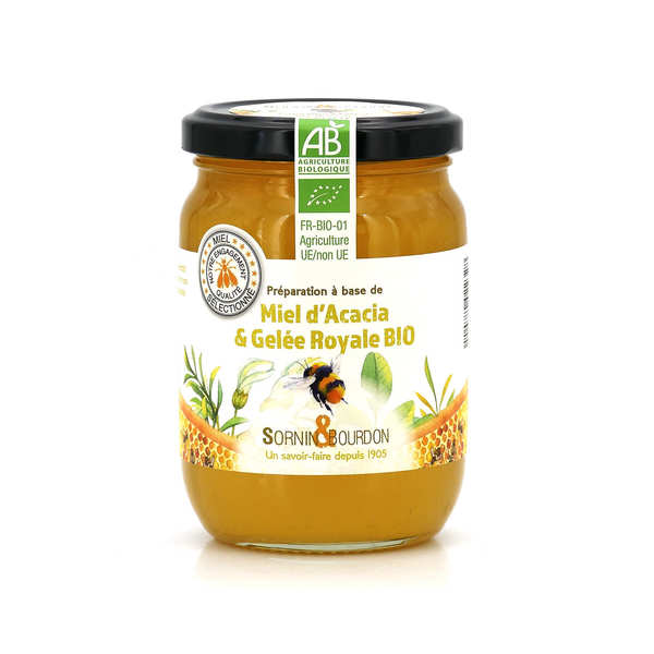 Miel d'acacia à la gelée royale bio - Sornin&Bourdon