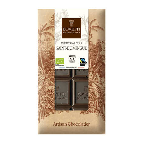 Tablette chocolat noir bio équitable St Domingue 73% cacao