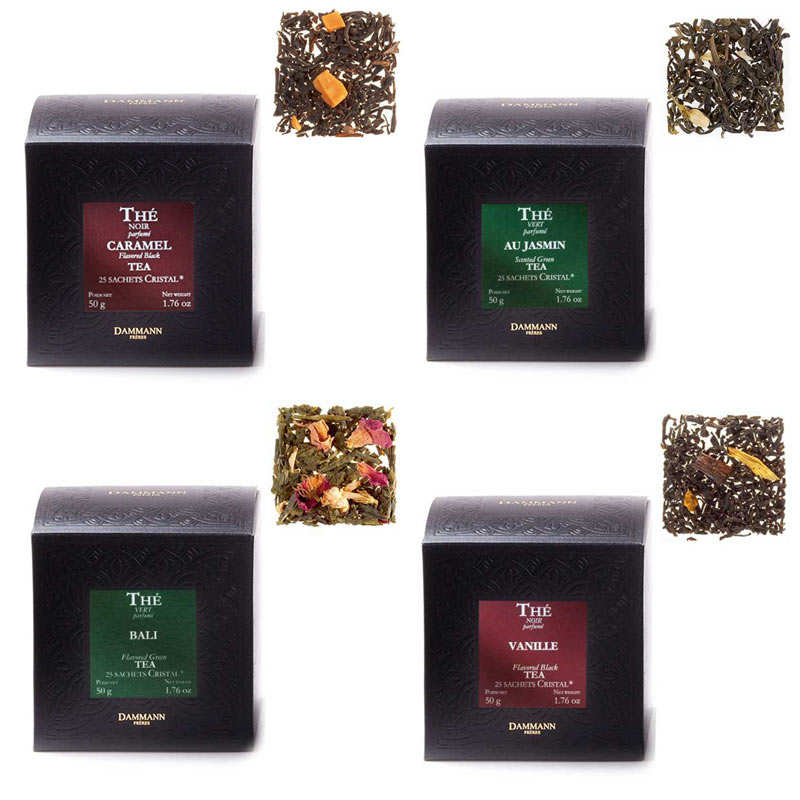 Assortment of 4 boxes of Dammann teas Dammann frères