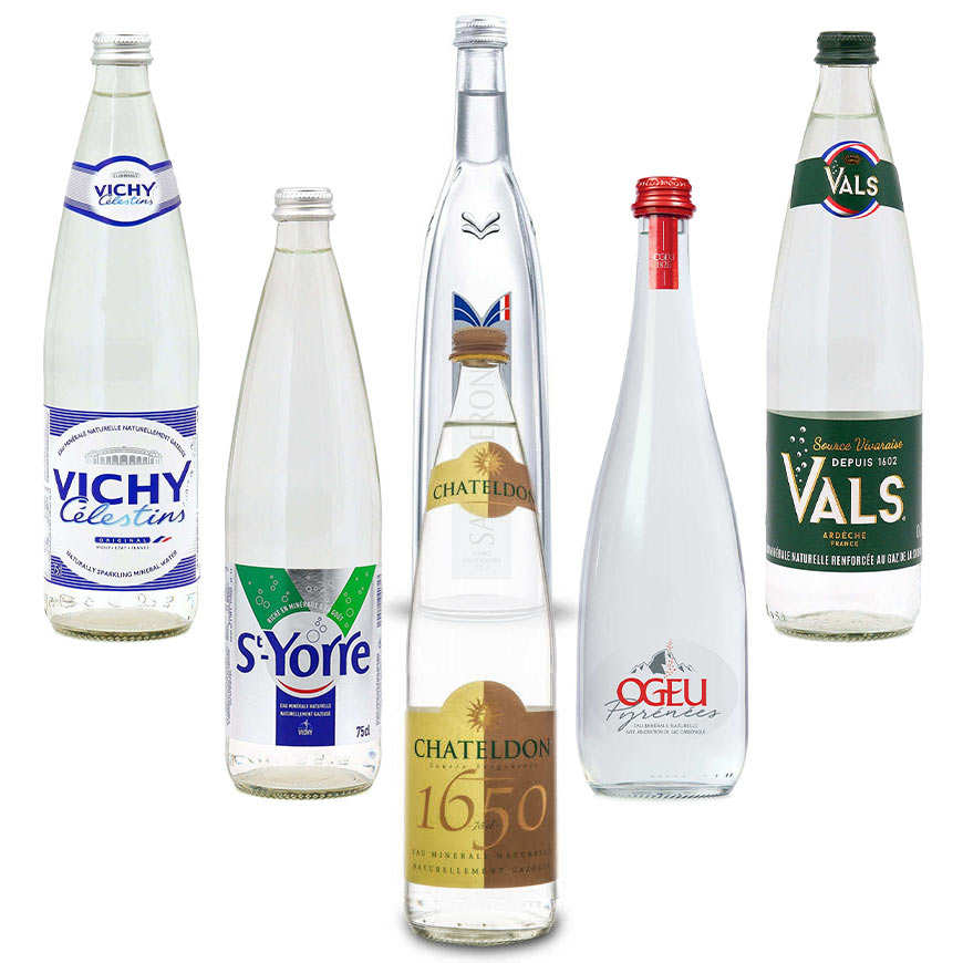 6 Assorted waters from France