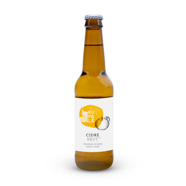 Cidre brut Kupela - Cidre artisanal du Pays Basque 6% - Bouteille de 33cl