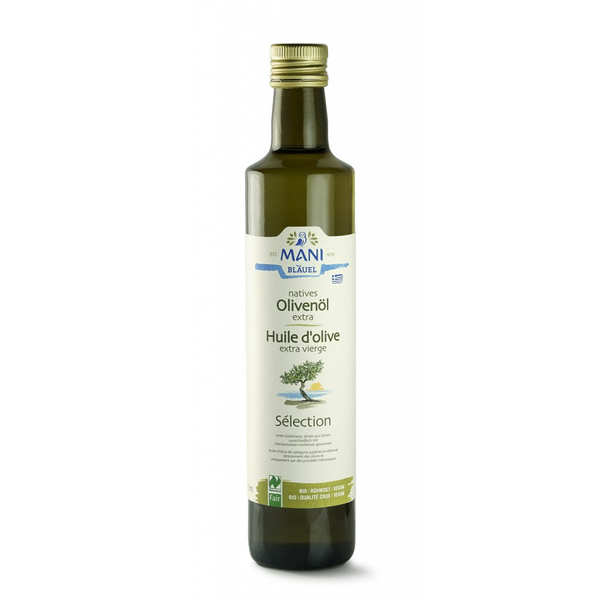Huile d'olive bio de Grèce - Mani Blauel - Bouteille 75cl