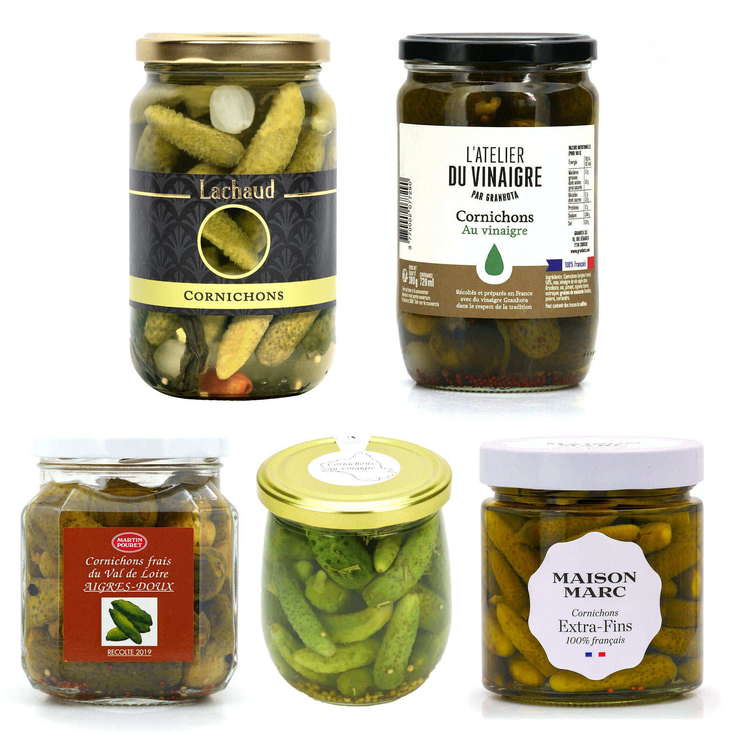 Discovery assortment of French gherkins
