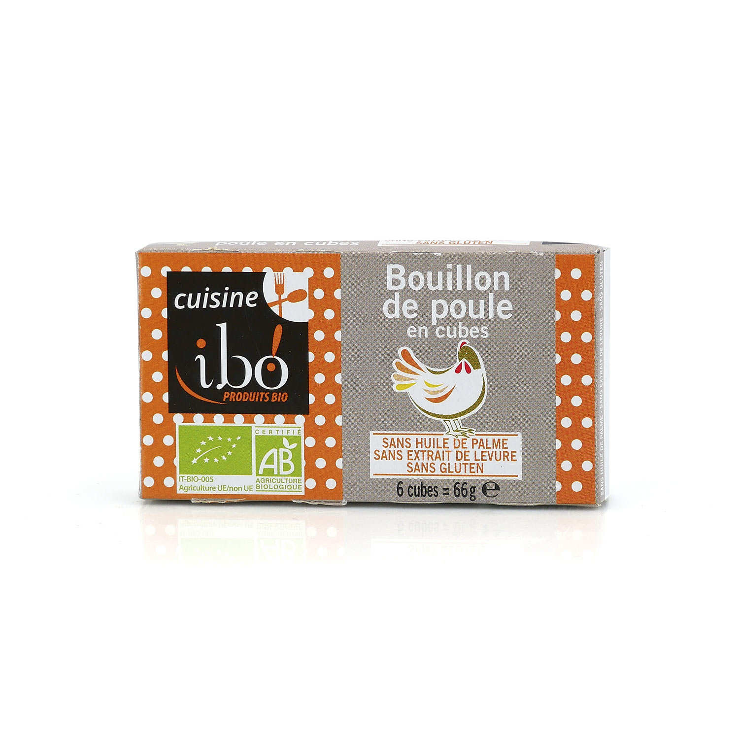 Bouillon de poule bio en cubes Ibo Produits Bio