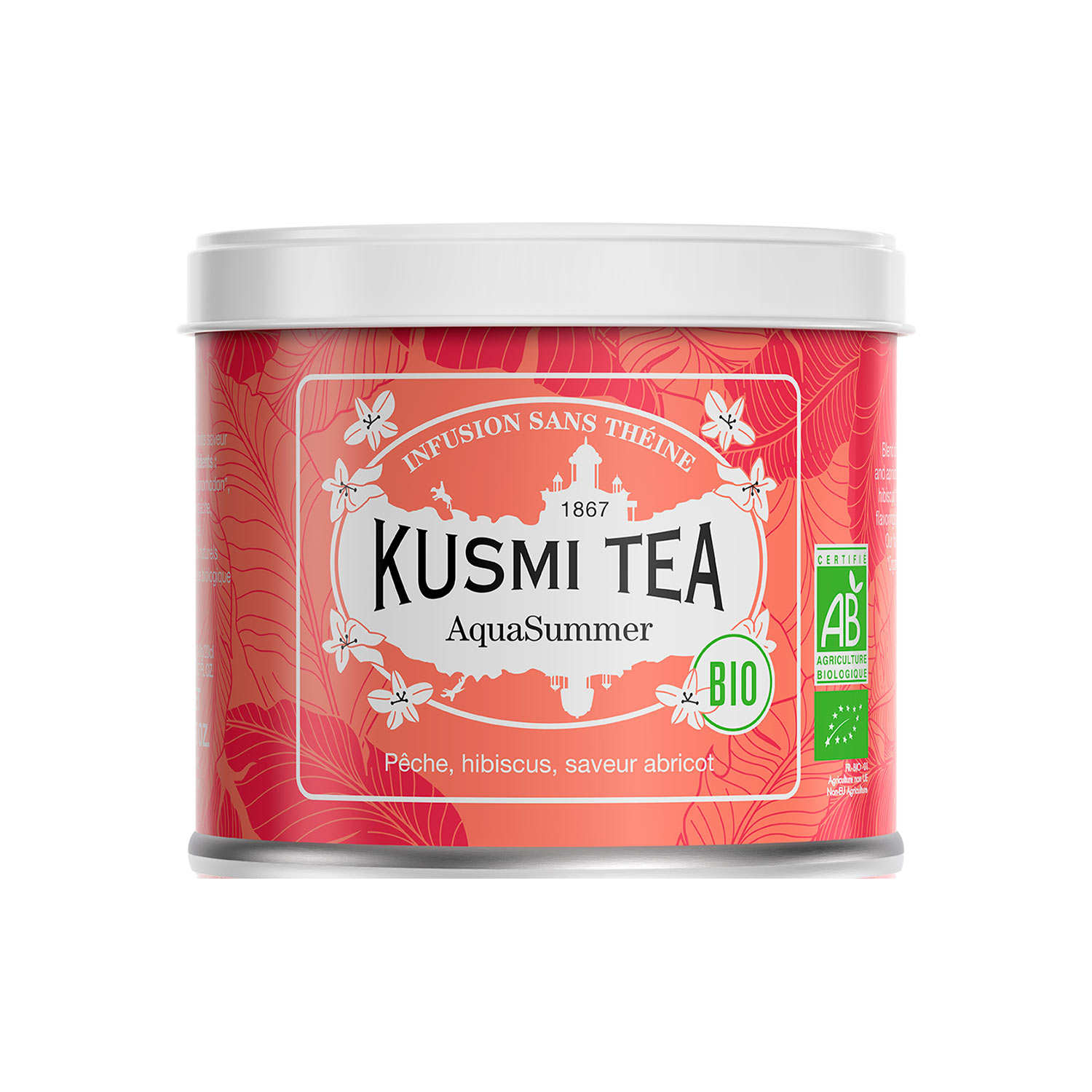 Organic infusion Aqua Summer - Metal box - Kusmi Tea