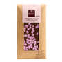 Milk chocolate bar decorated with hearts