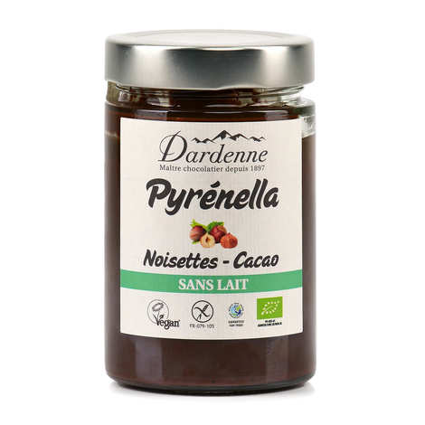 Chocolaterie Dardenne - Pyrénella - Pâte à tartiner chocolat noisettes vegan et sans lait