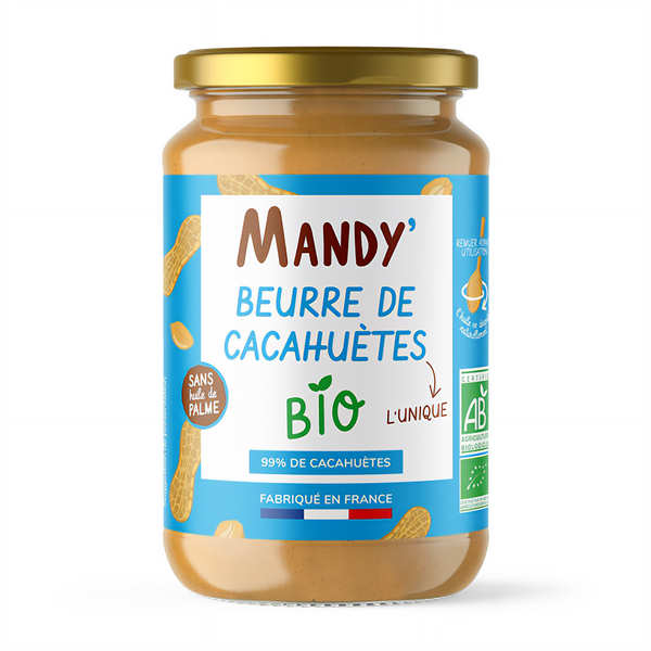 Beurre de cacahuètes bio crémeux - Sans morceaux - Pot de 340g