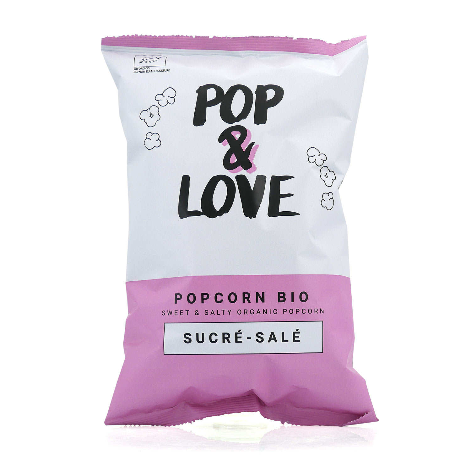 Sweet and salty organic popcorn Pop & Love