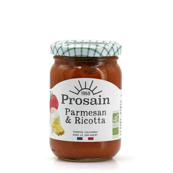 Sauce tomate bio ricotta et Parmesan Reggiano AOP ProSain Pro Sain