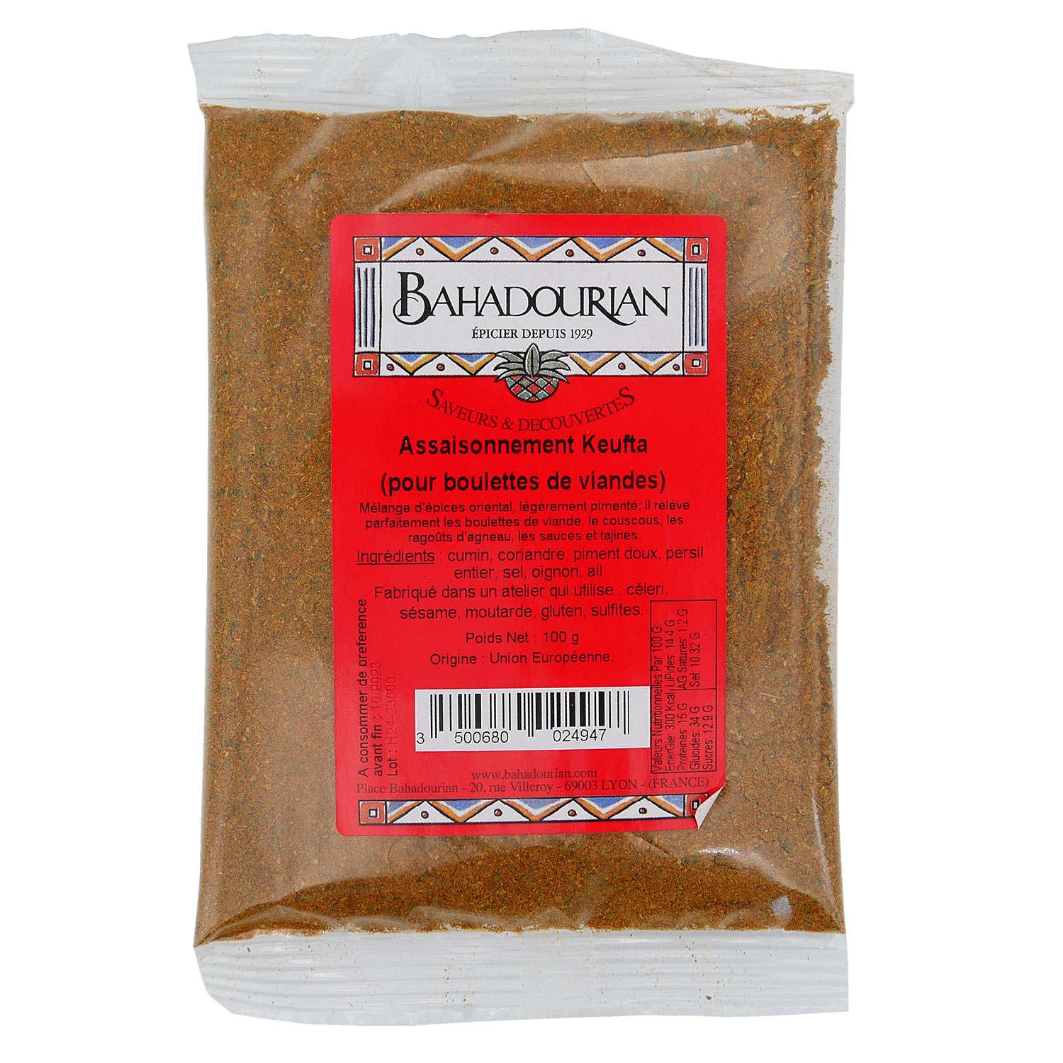 Keufta Spice Mix for meat balls Bahadourian